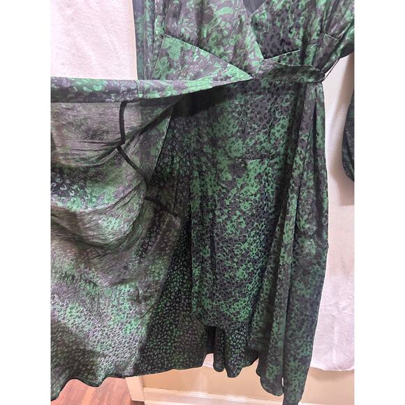 Susan Graver Occasions Printed Woven Jacquard Style Wrap Maxi Dress 2XP 18-20 - Picture 5 of 6